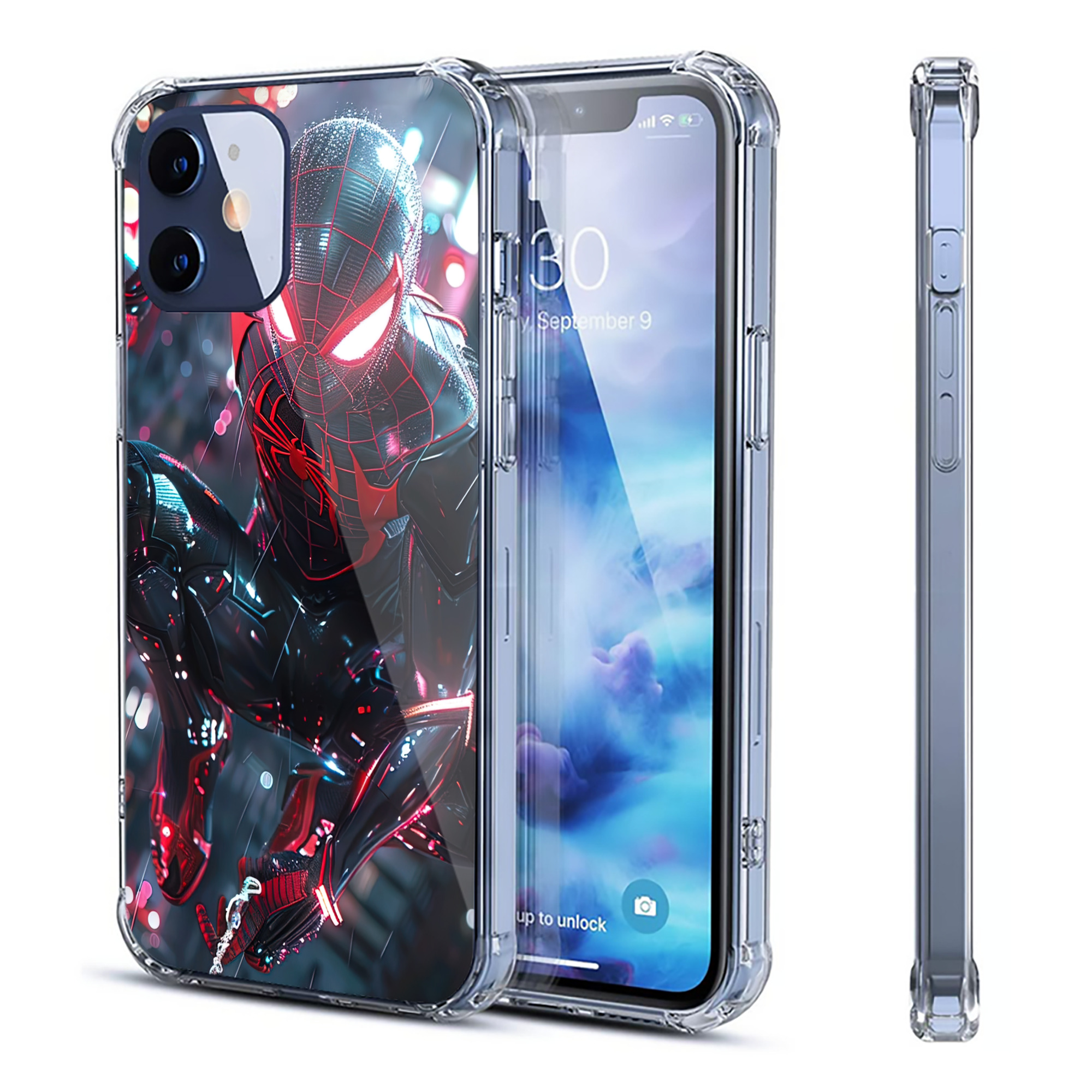 （画像用） Spider Man スパイダーマン 【iPhone 12シリーズ対応】透明スマホケース（クリアソフトケース）